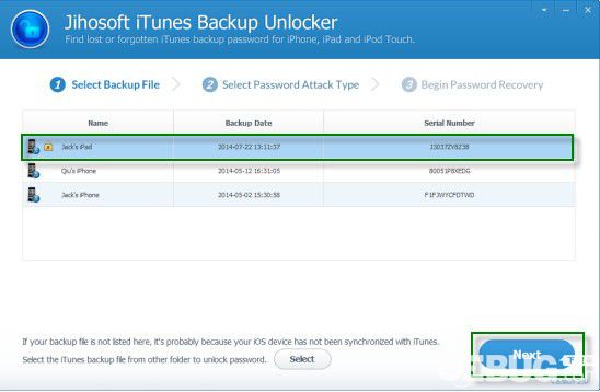 Jihosoft iTunes Backup Unlocker(iTunes備份解鎖器)