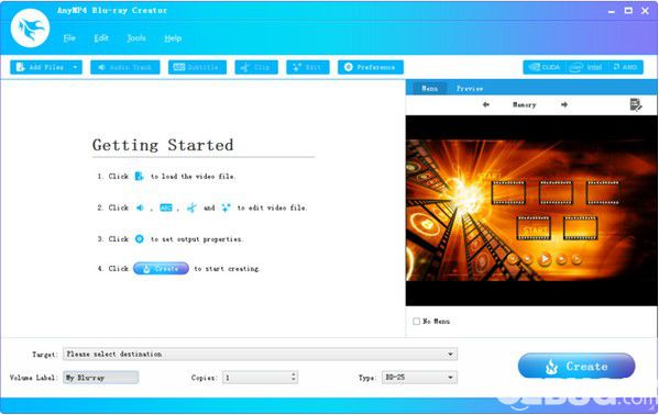 AnyMP4 Blu-ray Creator(藍(lán)光刻錄工具)