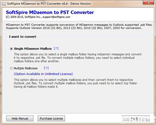 SoftSpire MDaemon to PST Converter
