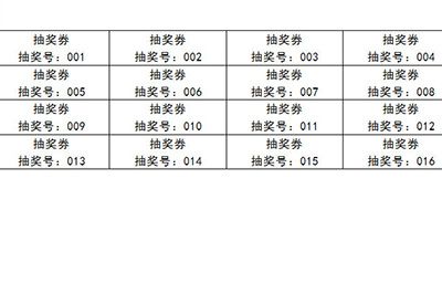 怎么使用word文件批量制作抽獎券