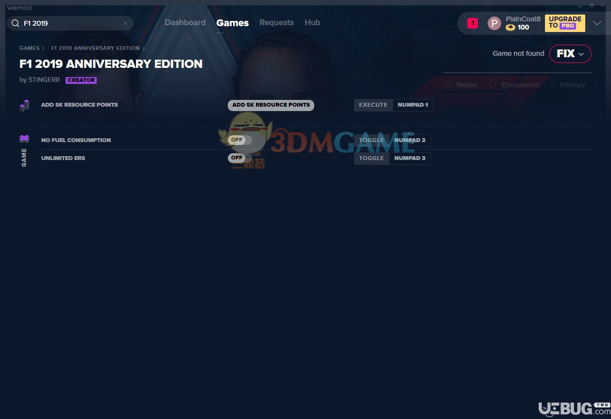 F1 2019周年紀念版修改器(無限ERS)使用方法介紹