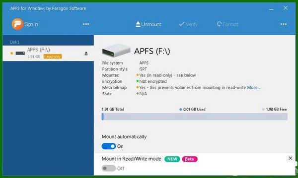 APFS for Windows(APFS格式轉(zhuǎn)換工具)