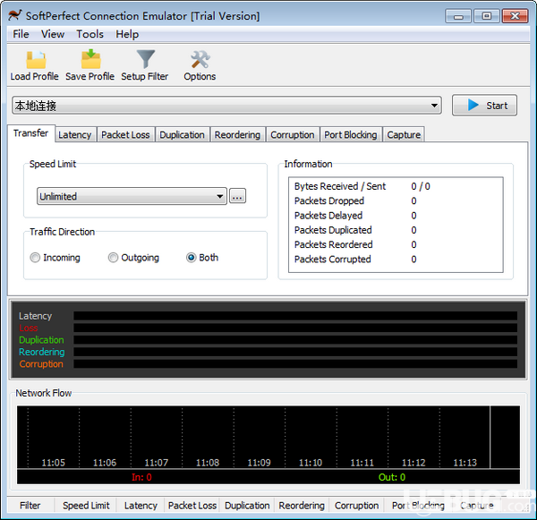 SoftPerfect Connection Emulator(網(wǎng)絡(luò)測(cè)試工具)