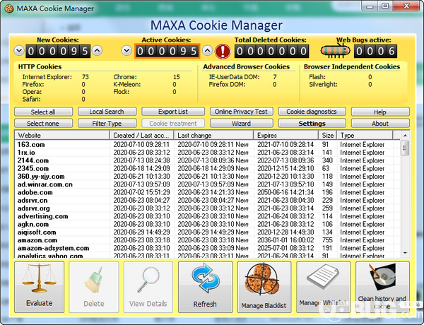 MAXA Cookie Manager(Cookie管理工具)v5.3.0.4免費(fèi)版【1】