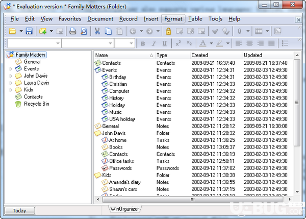 WinOrganizer(萬能記事本)v4.4免費版