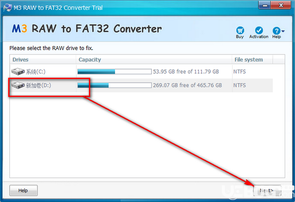 M3 RAW To FAT32 Converter(硬盤驅(qū)動(dòng)器修復(fù)工具)v3.6免費(fèi)版【3】