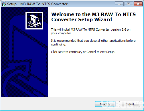 M3 RAW To NTFS Converter v3.6免費(fèi)版【2】