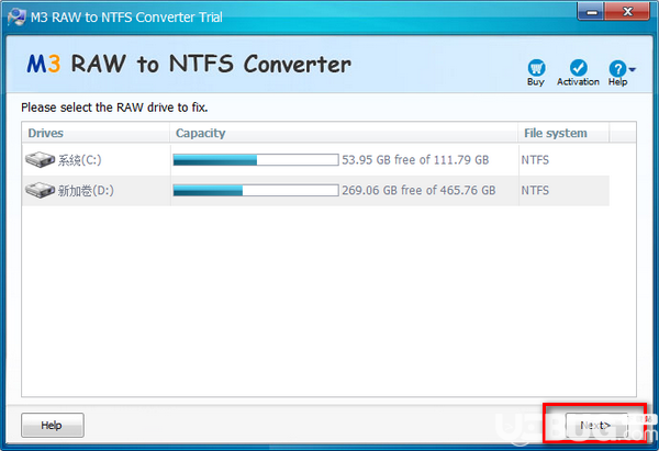 M3 RAW To NTFS Converter v3.6免費(fèi)版【3】