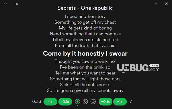 Spotify Lyrics(歌詞滾動工具)
