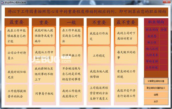 職業(yè)傾向心理測(cè)試系統(tǒng)