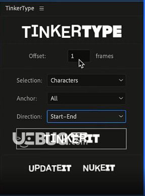 TinkerType(文字標(biāo)題拆分動畫制作AE腳本)