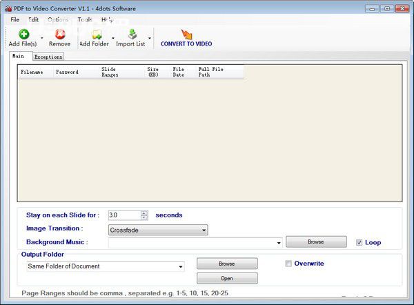 PDF to Video Converter(PDF轉視頻轉換器)v1.1免費版