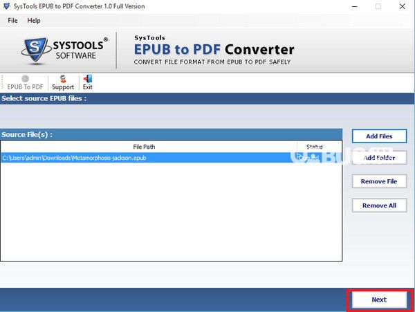 SysTools EPUB to PDF Converter v1.0免費版【4】
