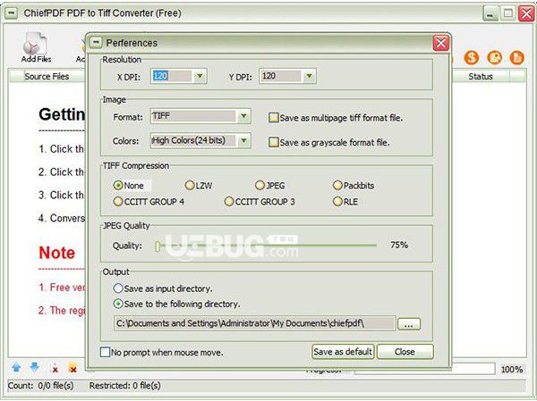 ChiefPDF PDF to Tiff Converter(文件轉(zhuǎn)換工具)