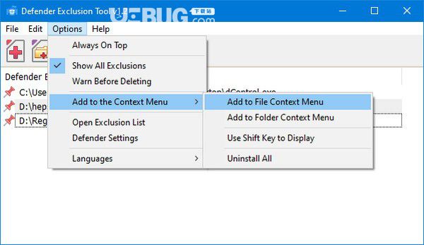 Defender Exclusion Tool(系統(tǒng)安全保護工具)