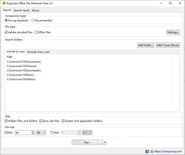 Duplicate Office File Remover Free(重復Office文件刪除工具)