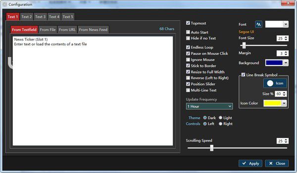 News Ticker(水平滾動條軟件)v1.12免費版【2】
