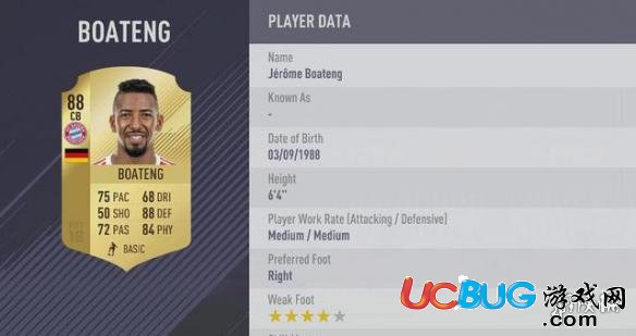 《FIFA 18》防守球員能力排名一覽表
