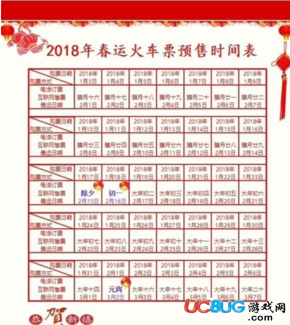《春運(yùn)返程火車票》什么時(shí)間開售